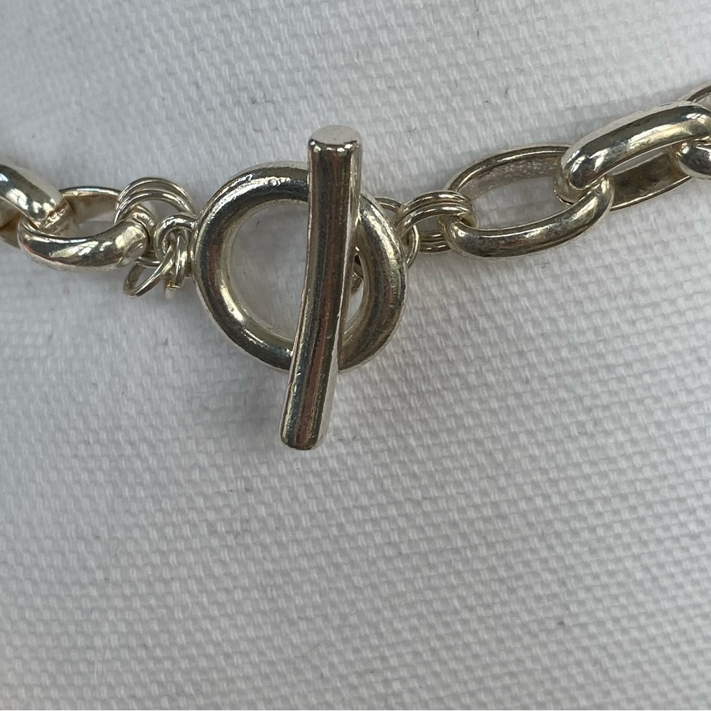 Silver Chain Link Necklace - Picture 6 of 12